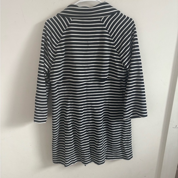 Cabi Trench Coat Maritime M Navy Striped Double Breasted Nautical Mod Jacket - Picture 3 of 8